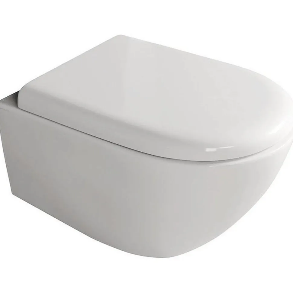 WC-istuin Kerasan Aquatech Rimless seinämalli valkoinen