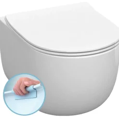 WC-istuin Kerasan Flo Rimless seinämalli valkoinen