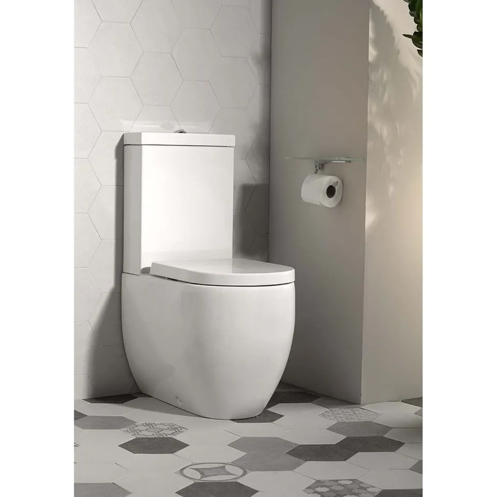 WC-istuin Kerasan Flo Set 3/6l kaksoishuuhtelu S/P-lukko valkoinen
