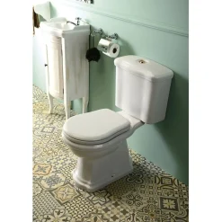WC-istuin Kerasan Retro 3 S-lukko pronssi 3/6l kaksoishuuhtelu