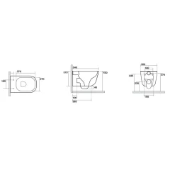 WC-istuin Kerasan Tribeca Tech Rimless 5114TK Rimless seinämalli valkoinen