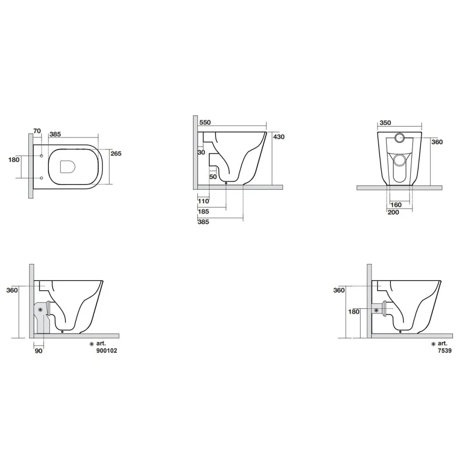 WC-istuin Kerasan Tribeca Tech 5118TK Rimless lattiamalli S/P-lukko valkoinen