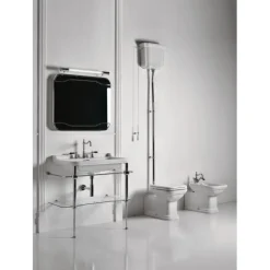 WC-istuin Kerasan Waldorf 1 keraamisella yläsäiliöllä pronssi