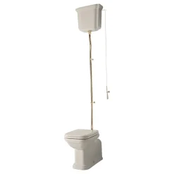 WC-istuin Kerasan Waldorf 1 keraamisella yläsäiliöllä pronssi