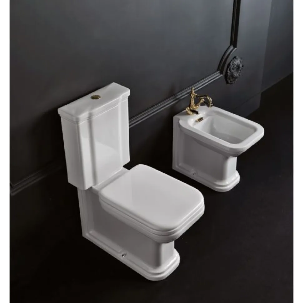 WC-istuin Kerasan Waldorf 3 3/6l kaksoishuuhtelu pronssi