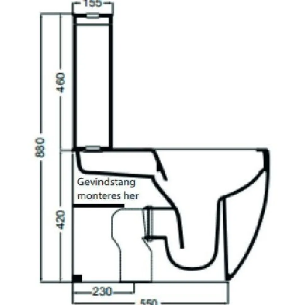 WC-istuin Lavabo Glomp, huuhtelukaulukseton, matta, eri värejä