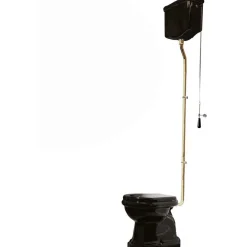 WC-istuin Lavabo Retro High, P-lukko, kiiltävä musta, eri värejä