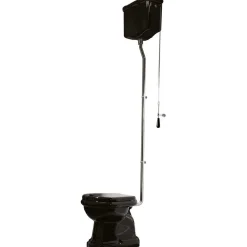 WC-istuin Lavabo Retro High, S-lukko, kiiltävä musta, eri värejä