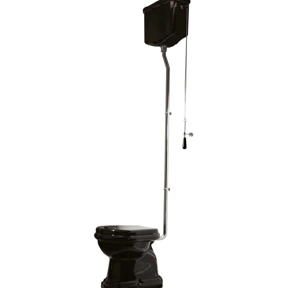 WC-istuin Lavabo Retro High, S-lukko, kiiltävä musta, eri värejä