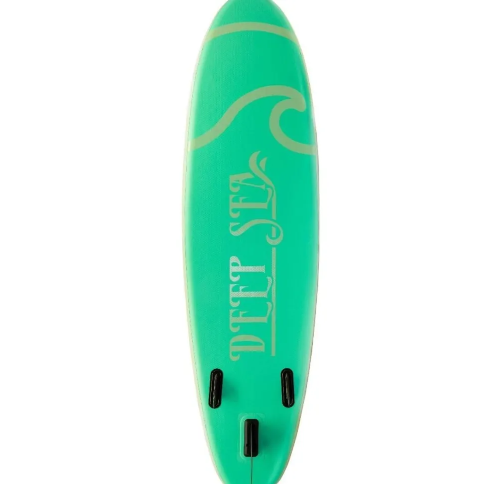 2x SUP-lautasetti Deep Sea Standard ilmatäytteinen 275 cm 15 PSI vihreä
